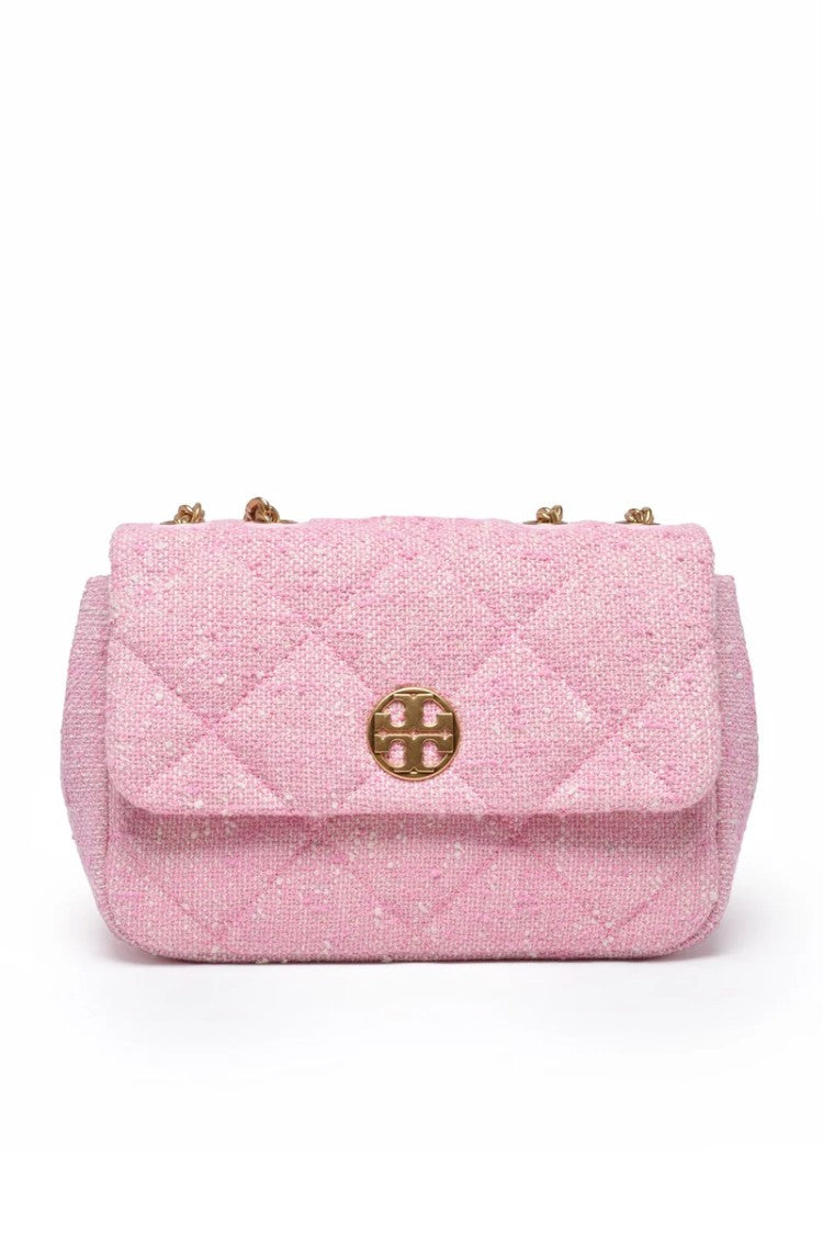 Tory Burch Willa Tweed Shoulder Bag - Pink