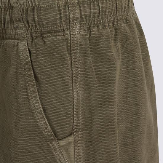 Stone Island Panama Cotton Loose-Fit Jogger Pants With Distinctive Patch