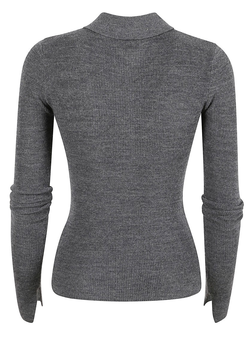 Ganni Diamond-Patterned Polo Shirt With Classic Collar