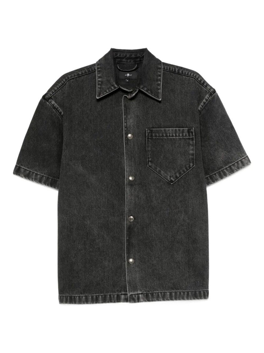 7 For All Mankind `Over Camp Shirt Caviar` Shirt
