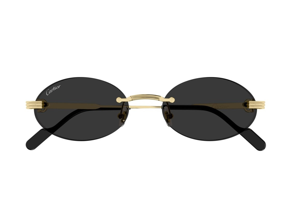 Cartier Gold Ct0615s Rimless Metal Round Sunglasses