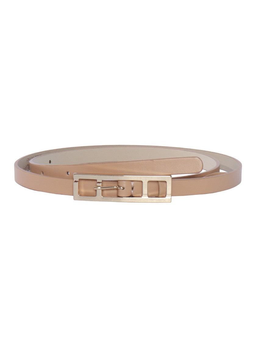 Fabiana Filippi Brown Calf Leather Narrow Belt