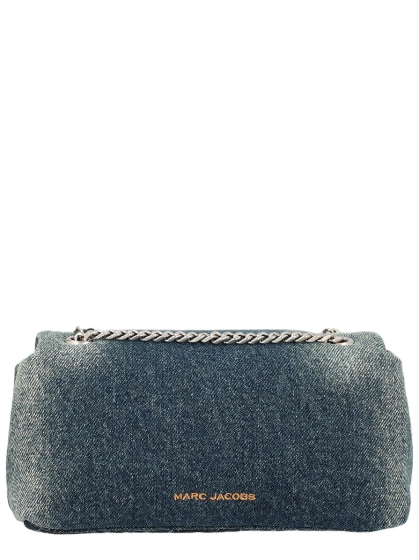 Marc Jacobs Blue Silver-Tone Chain Strap Denim Handbag