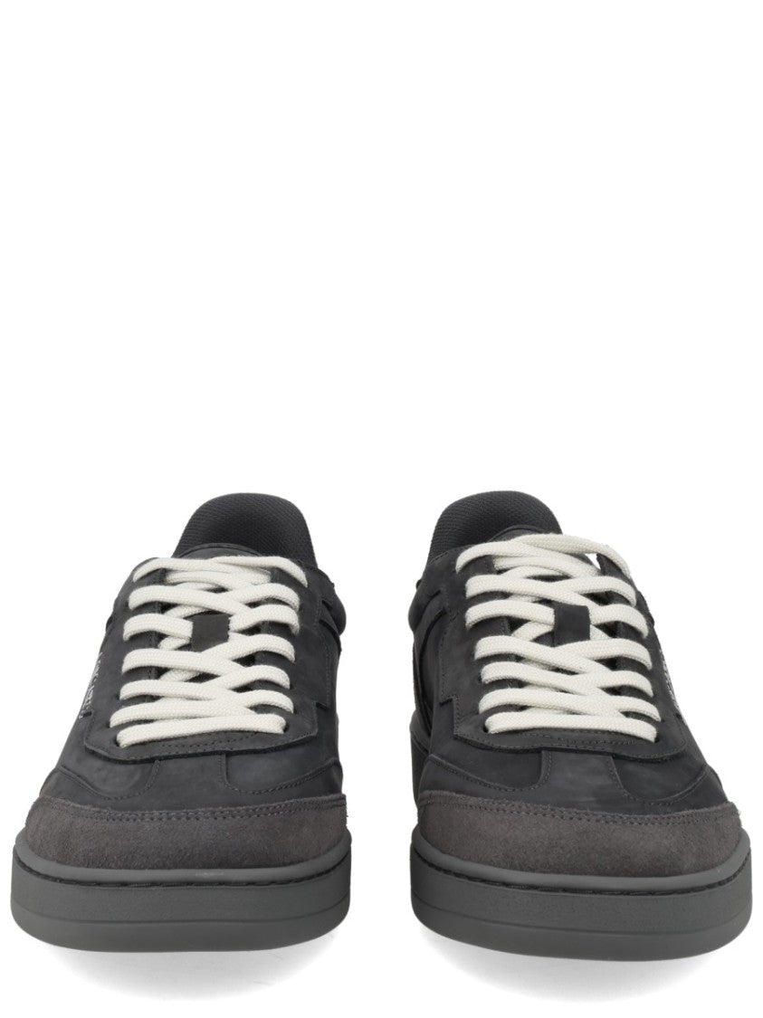 Axel Arigato Dark Grey Leather Monochromatic Sneakers