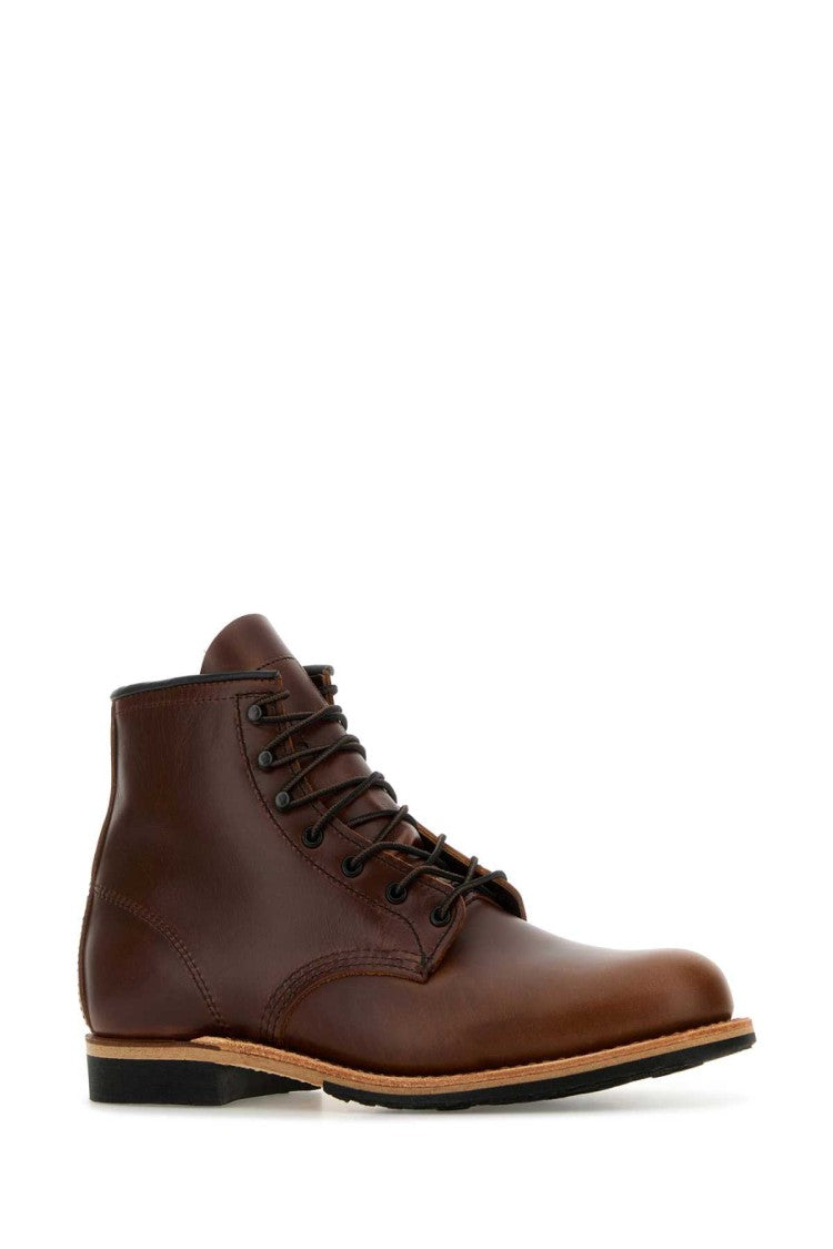 Red Wing Brown Leather Ankle Boots
