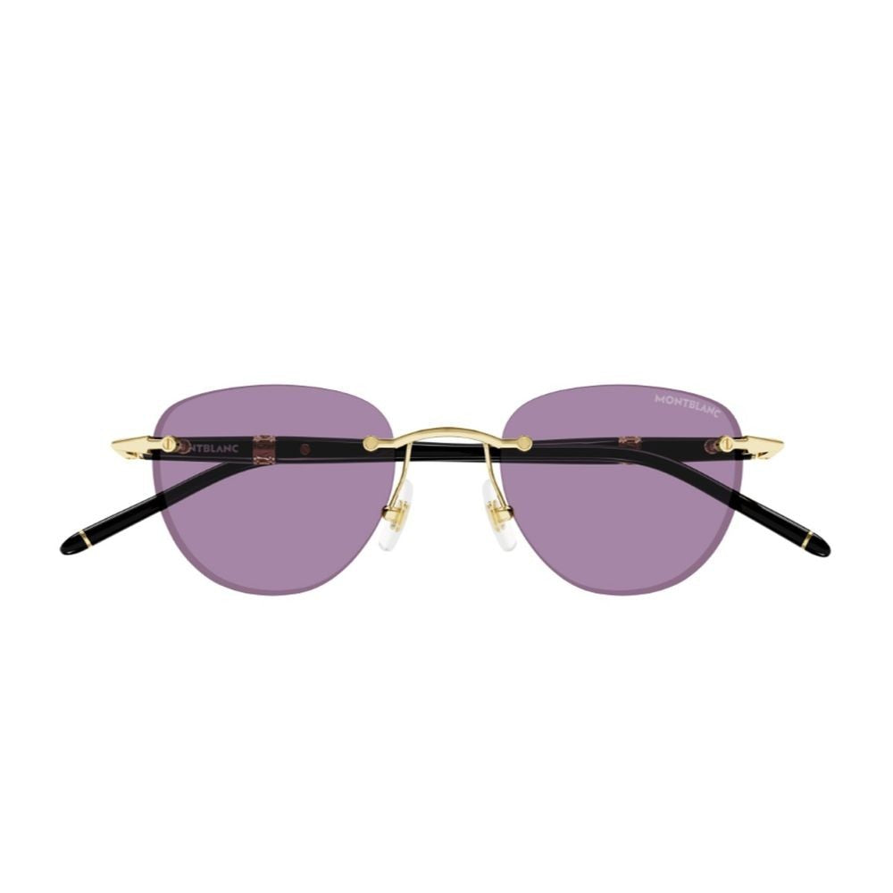 Montblanc Mb0412s Linea Meisterstuck Rimless Phantos-Shaped Montblanc Sunglasses
