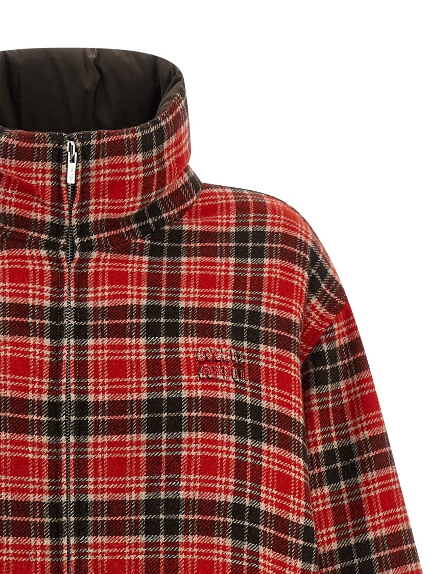 Miu Miu Reversible Front Logo Down Jacket
