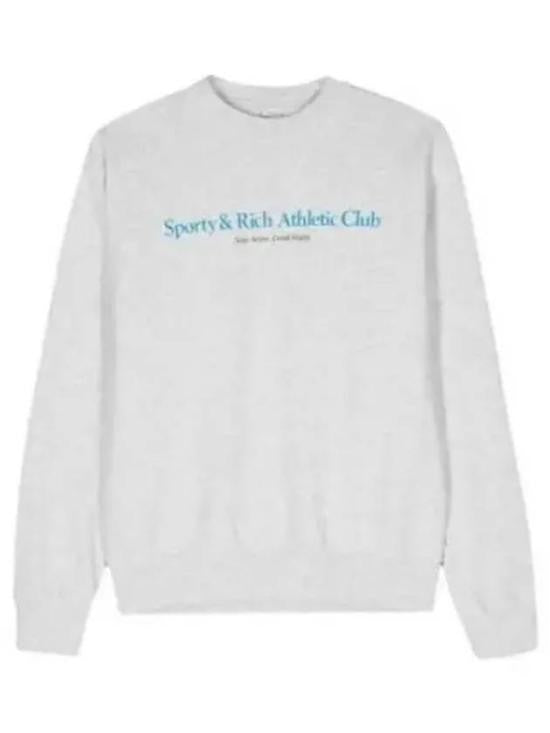 Sporty And Rich Relaxed Fit Long-Sleeved Crewneck Sweatshirt With Contrasting Logo