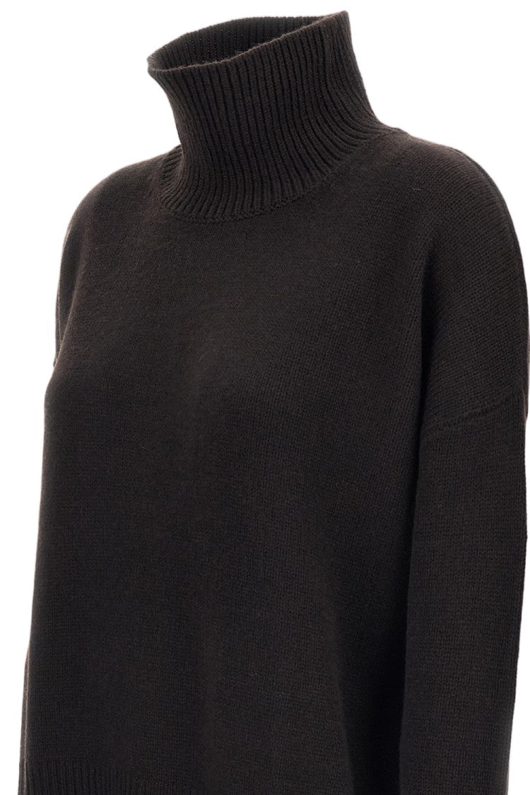 Lisa Yang Brown Heidi Heavy-Knit Cashmere Turtleneck