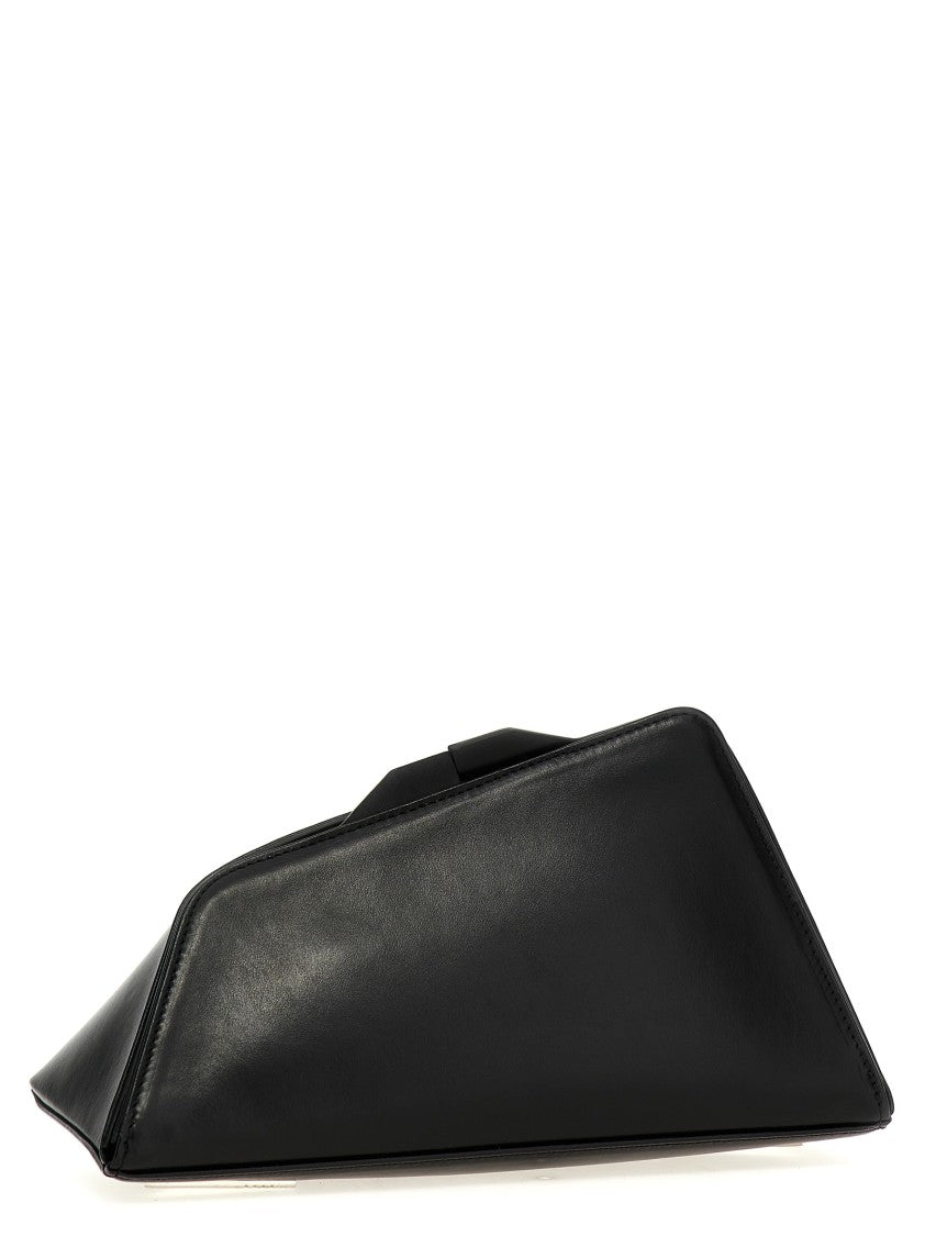 The Attico Structured Nappa Leather Clutch With Magnetic Closure