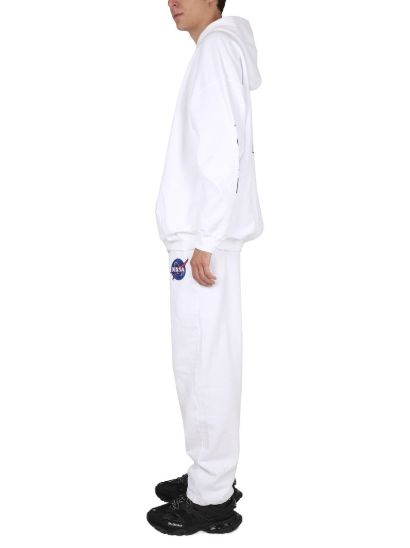 Balenciaga Jogger Pants With Patch Details And Elastic Waistband