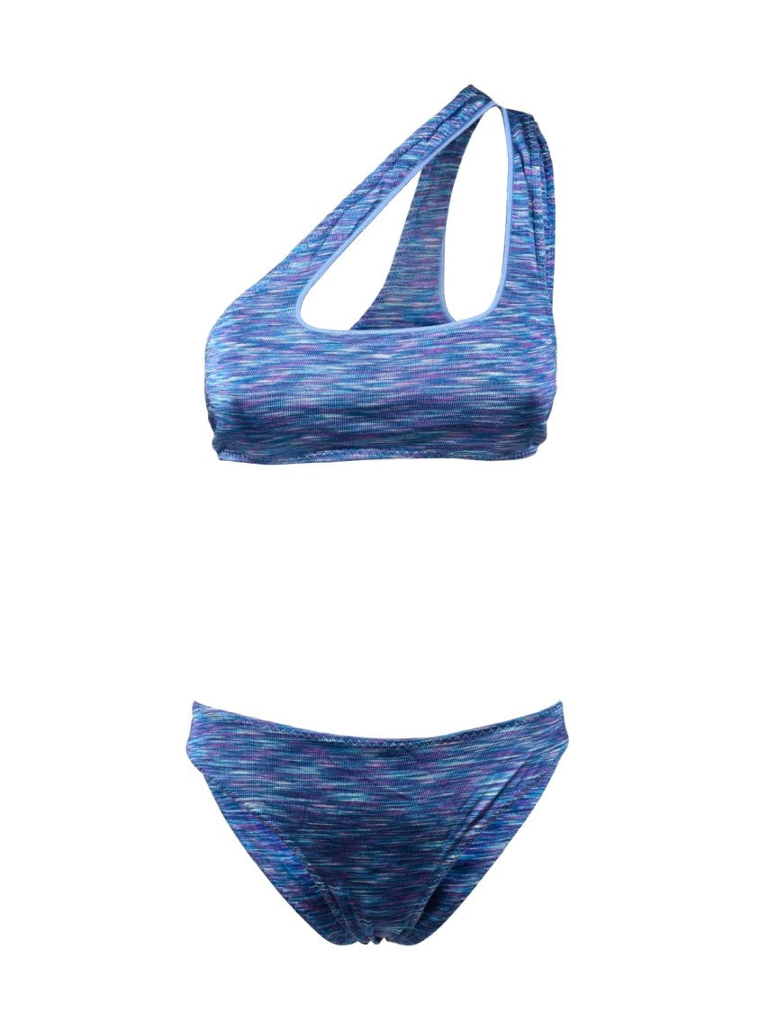 Liviana Conti Light Blue Asymmetrical Cutout Viscose Bikini