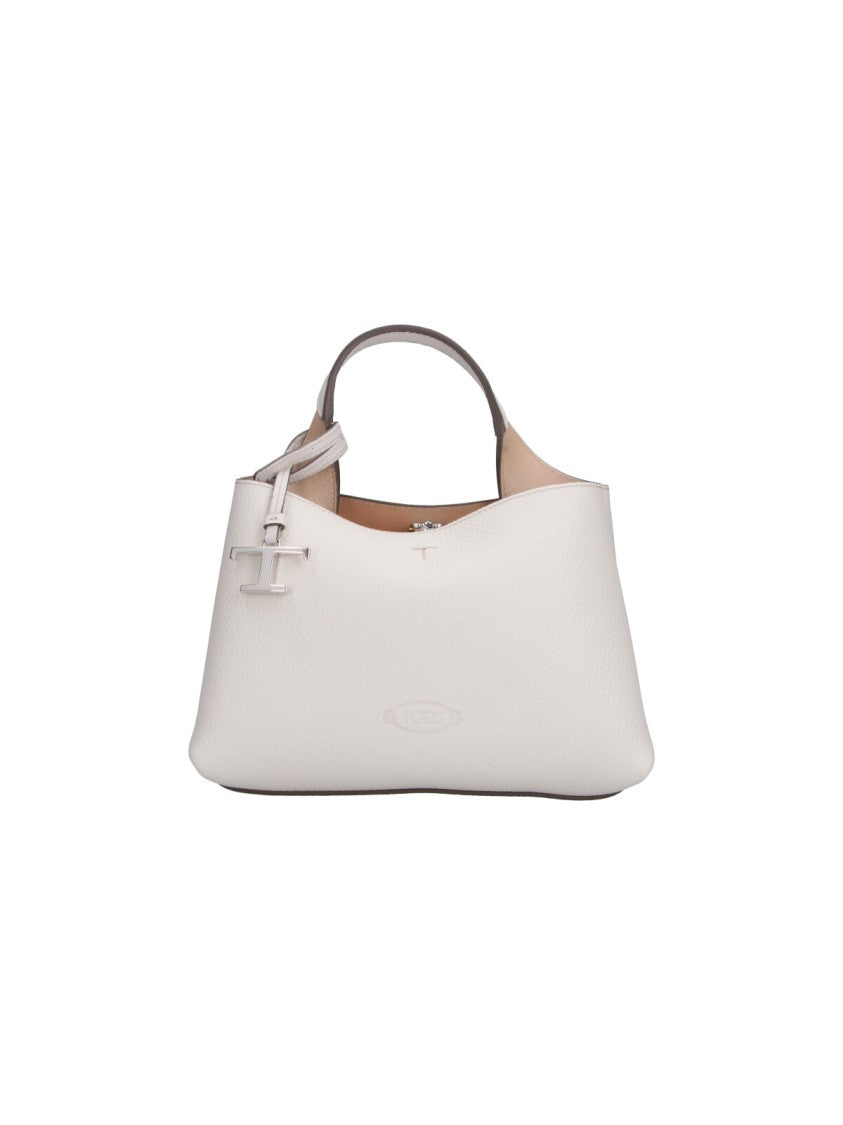 Tod's Structured Handbag With Adjustable Strap And Embossed Logo