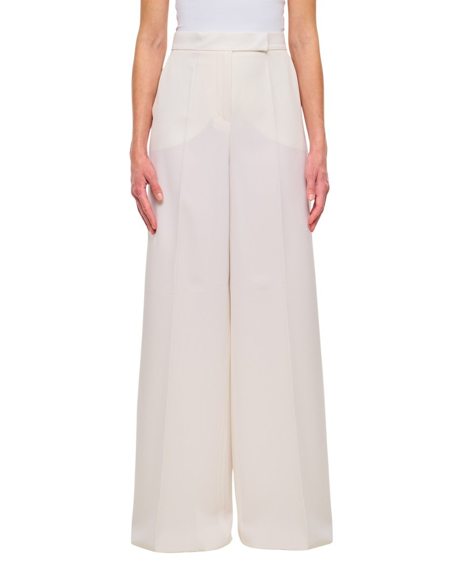 Max Mara White Ninfa Wide Leg Trousers