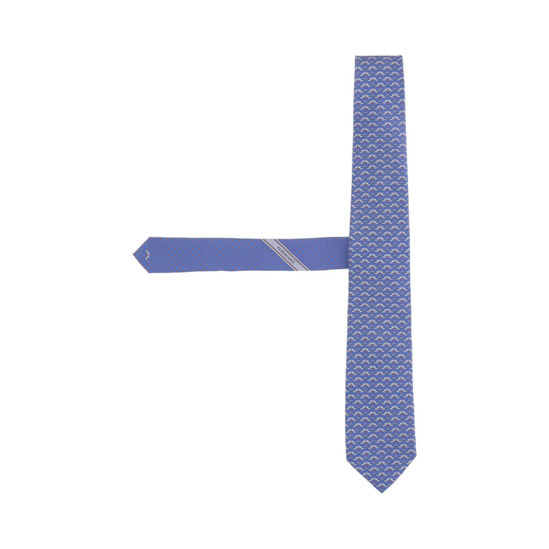 Salvatore Ferragamo Light Blue Patterned Silk Tie