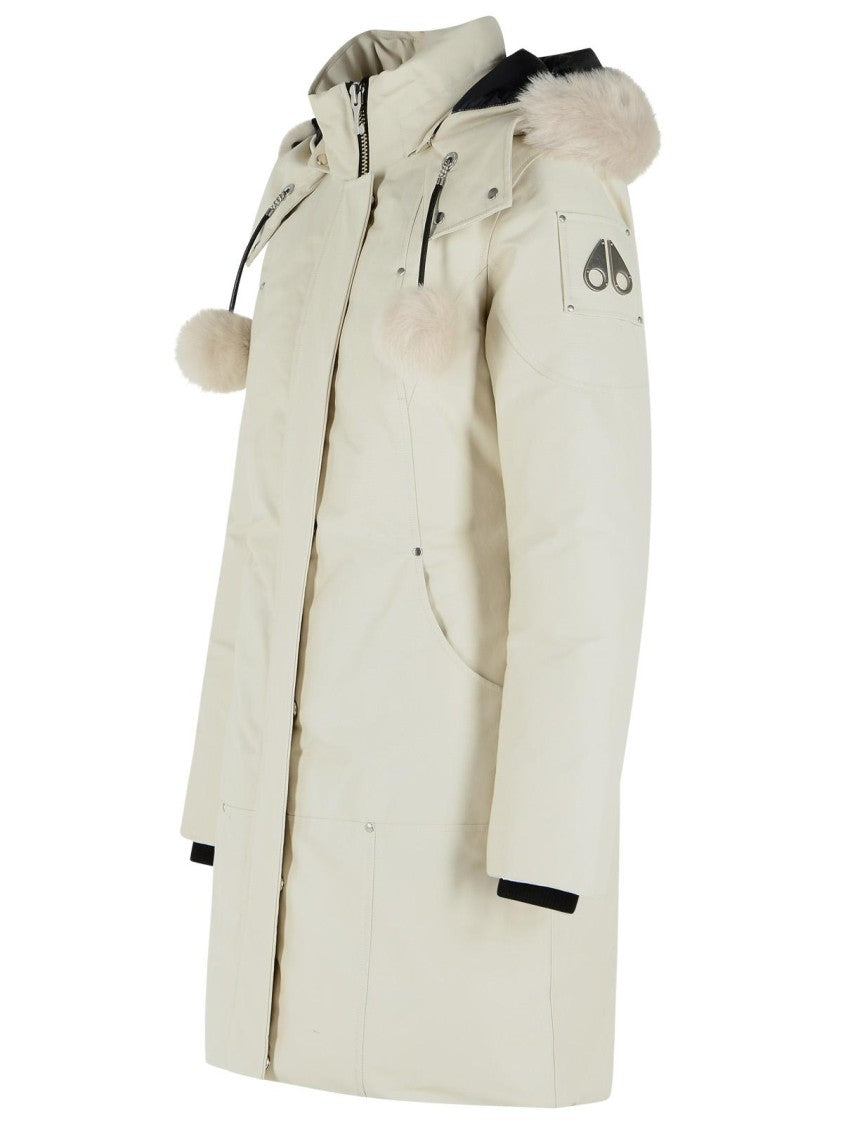 Moose Knuckles 'Stirling Original' Ivory Cotton Blend Parka