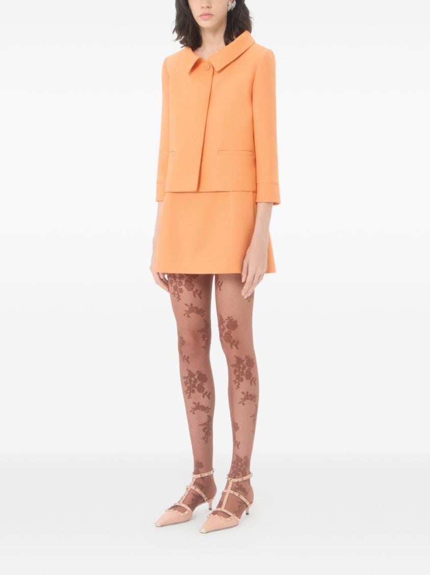 Valentino Garavani Crepe Couture Cropped Jewel Jacket