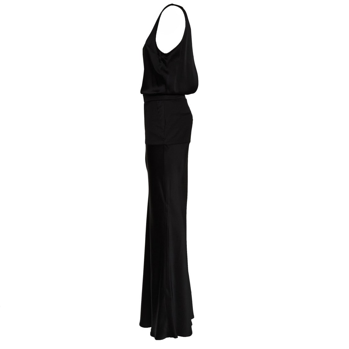 Dondup Girocollo Cut-Out Back Satin Day Dress