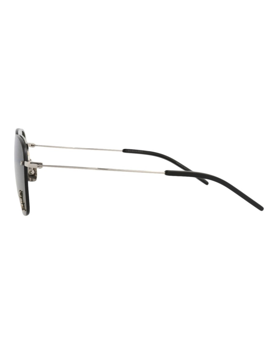 Saint Laurent Aviator-Frame Metal Sunglasses