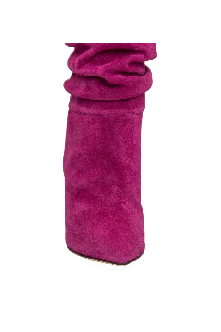 Paris Texas Fuchsia Slouchy Stiletto Suede Boots