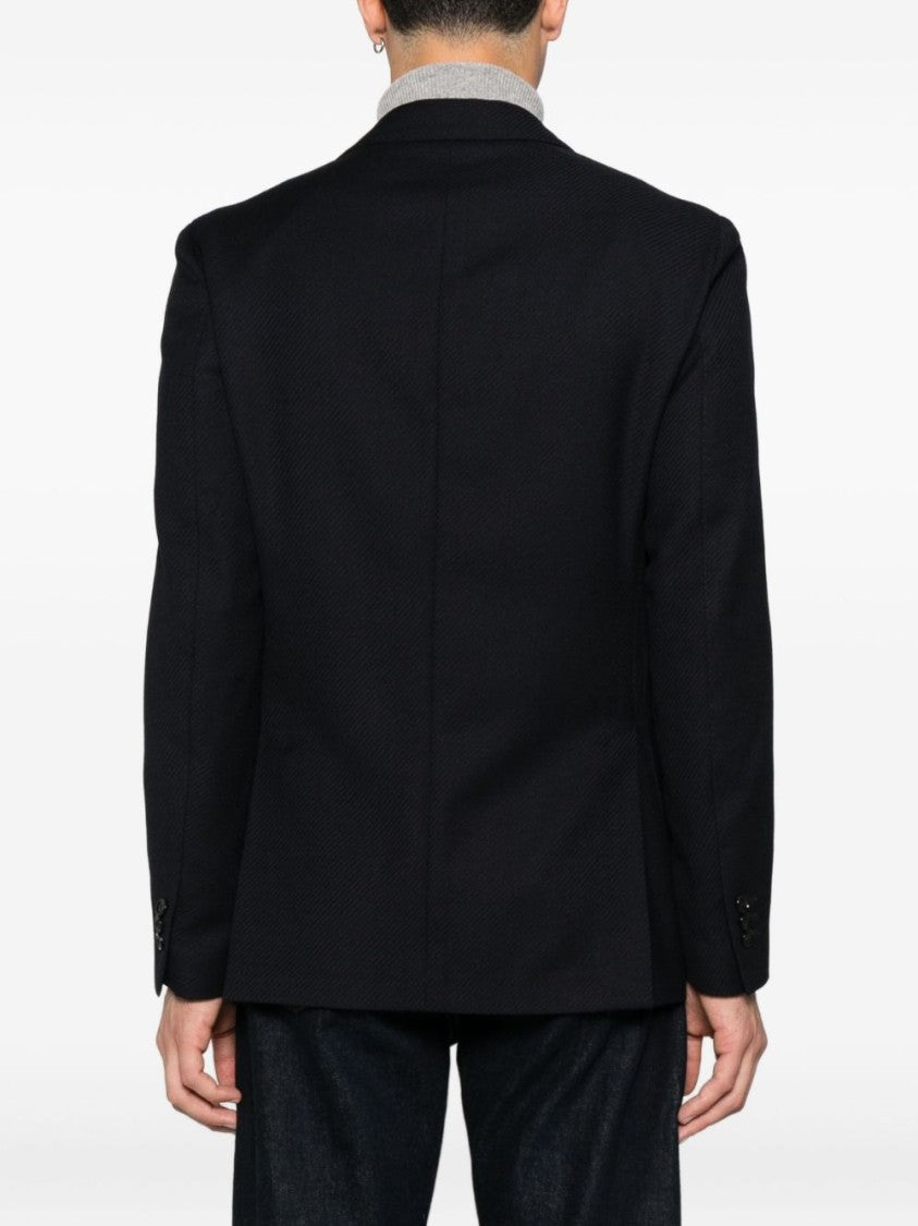 Lardini Tailored Blue Virgin Wool Lardini Jacket