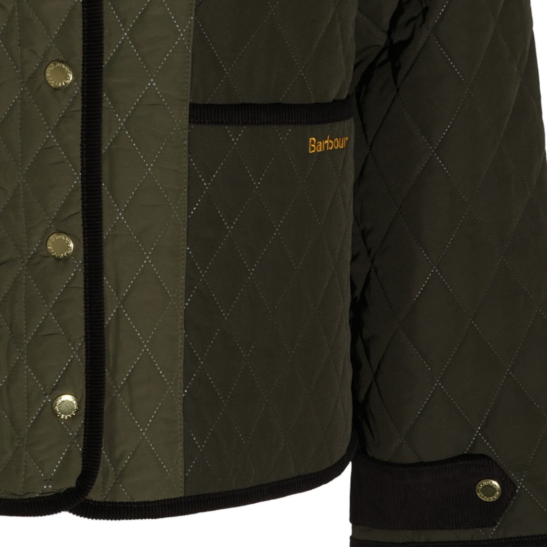 Barbour Diamond Quilted Corduroy Accent Short Jacket
