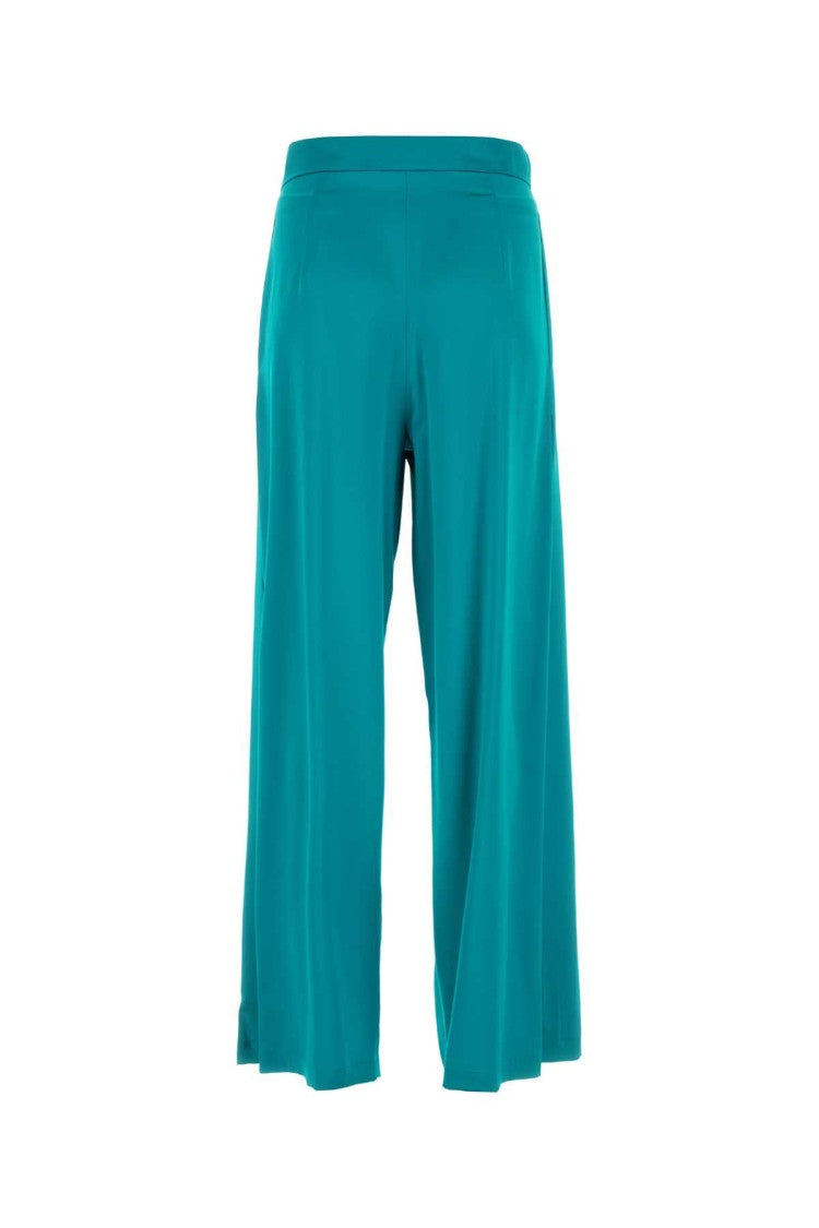 Pianoforte Turquoise Satin Fiesta Wide-Leg Pant