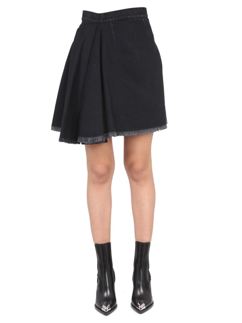 Alexander Mcqueen Asymmetrical Hem Mini Skirt
