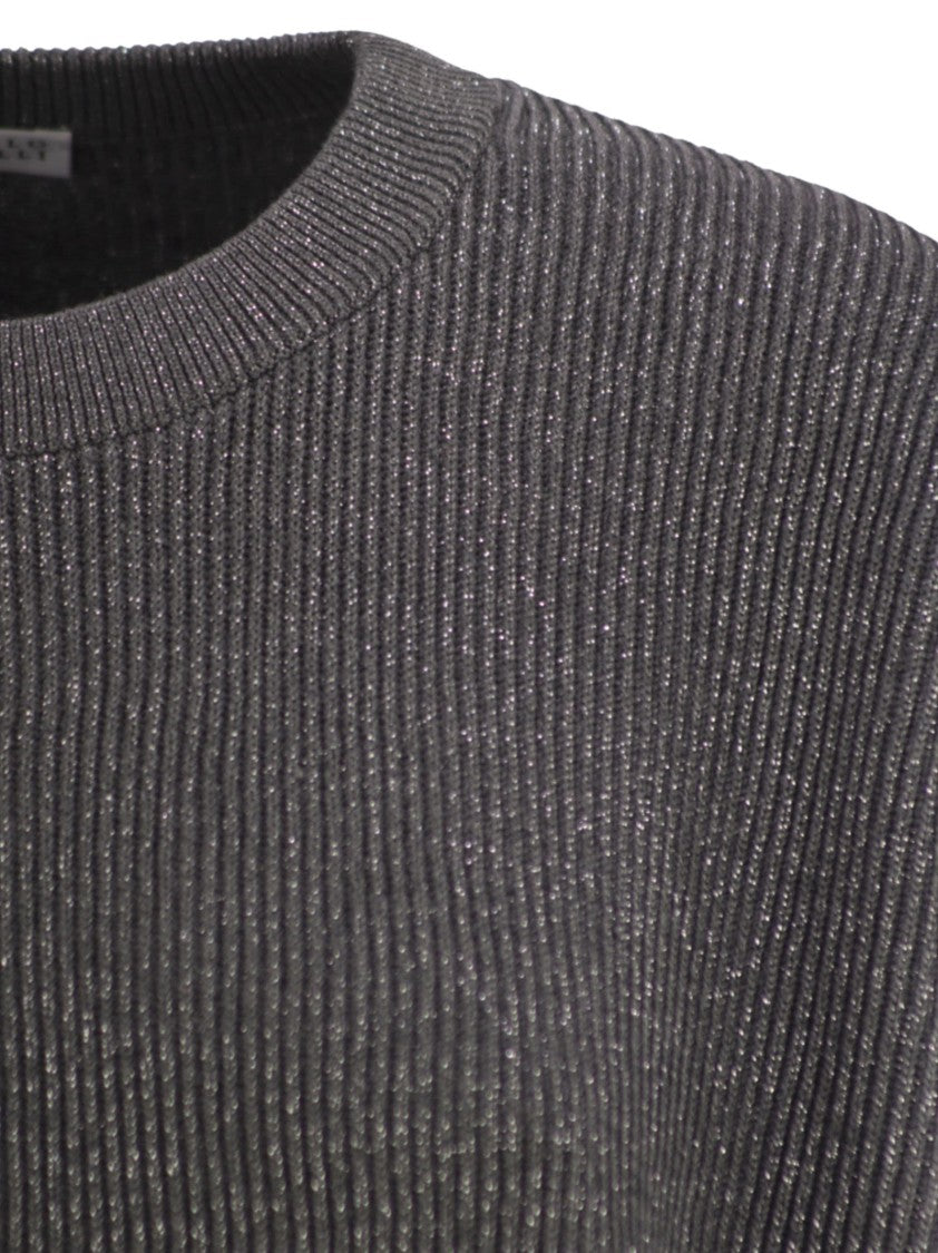 Brunello Cucinelli Cotton And Viscose Rib Sweater