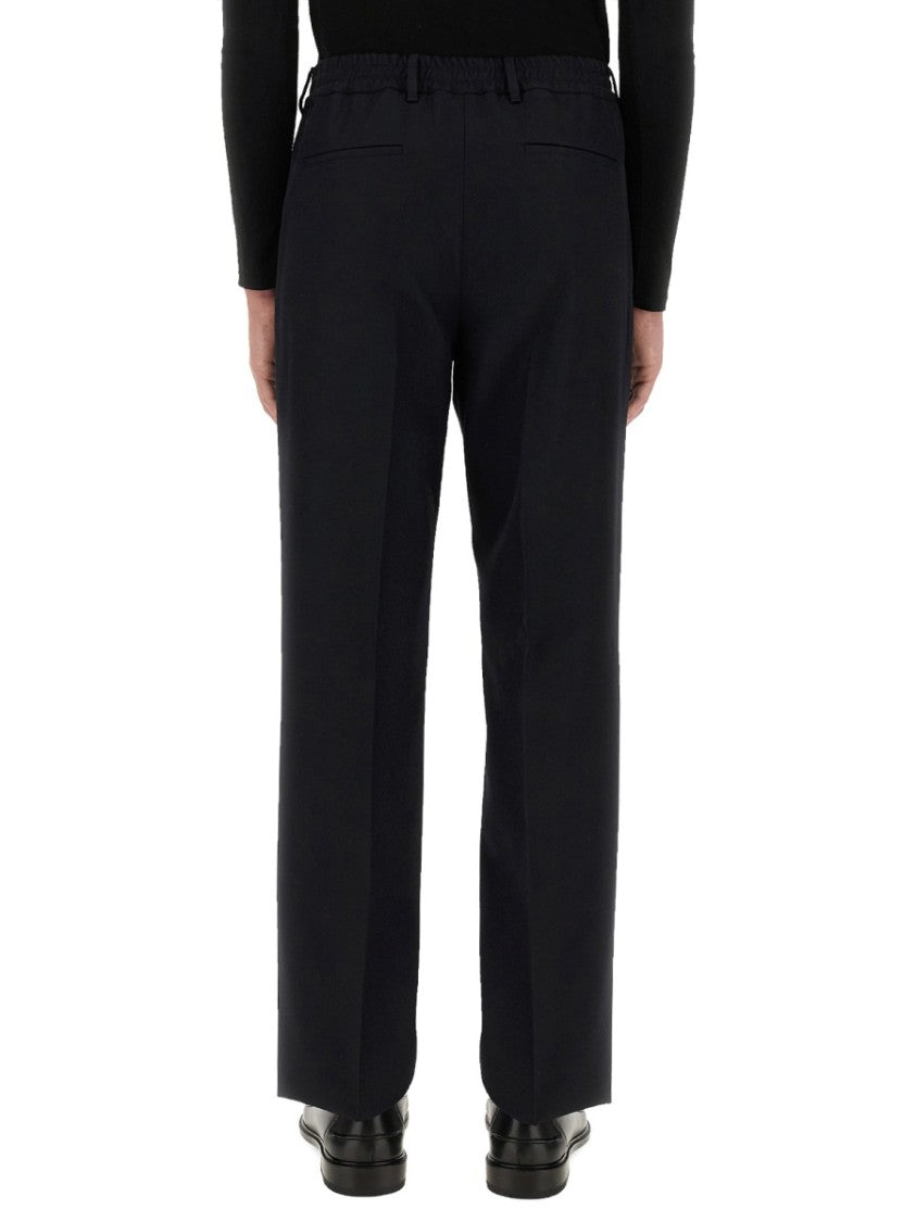 Fendi Straight-Fit Black Wool Pants