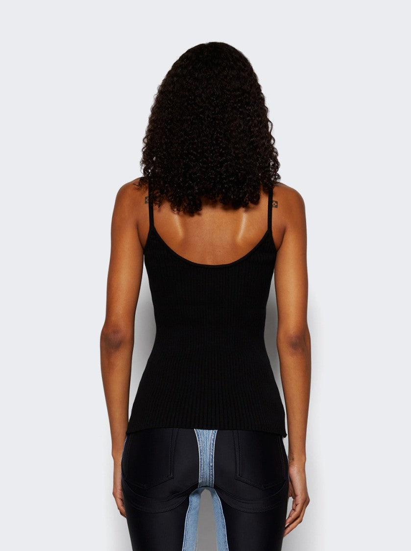 Courrèges Reedition Knit Tank Top Black