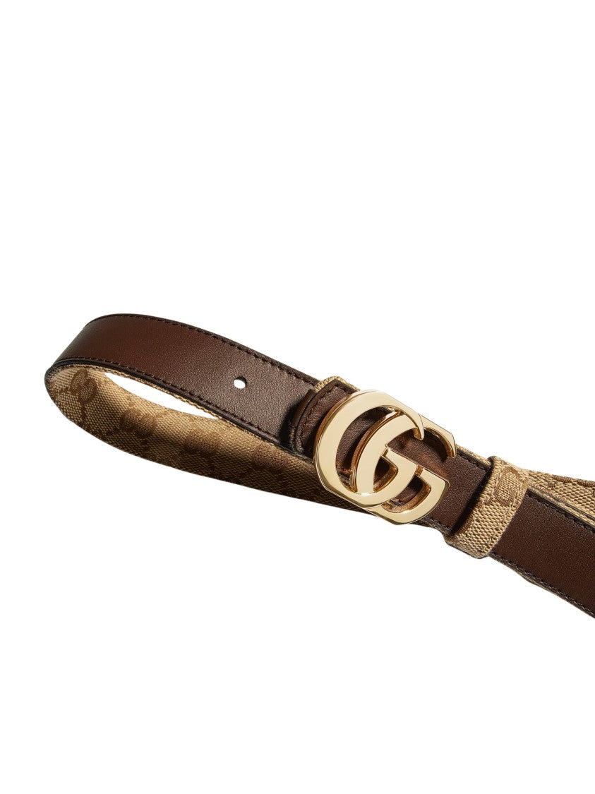 Gucci Reversible Sand Brown Gg Canvas Belt