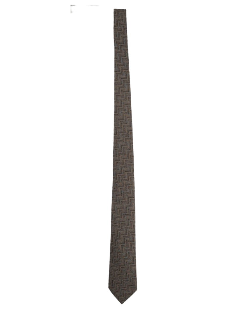 Giorgio Armani Slim Jacquard Geometric Pattern Silk-Blend Tie