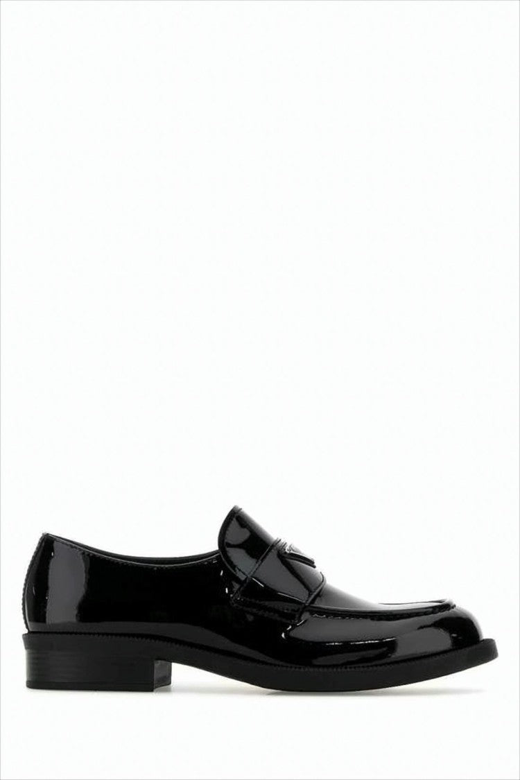 Prada Leather Loafers With Polished Finish