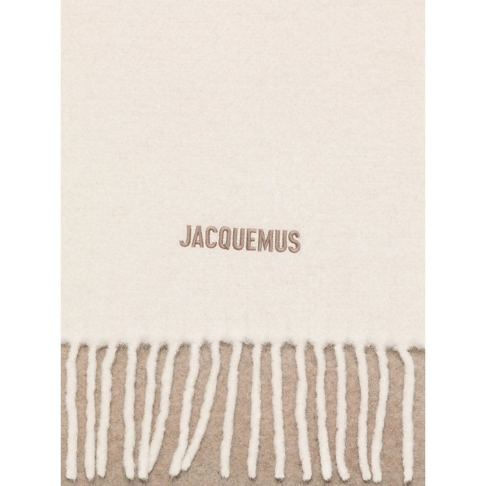 Jacquemus Two-Tone Fringed Alpaca Blend Scarf