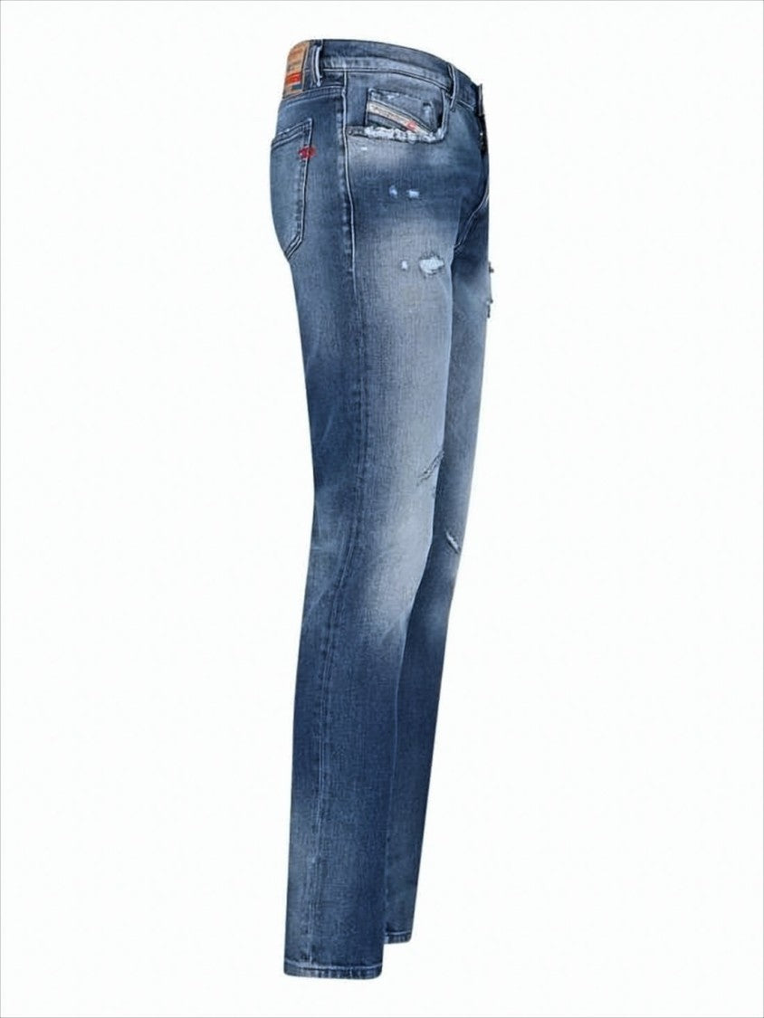 Diesel Slim-Fit Distressed Denim Pants With Vintage Wash