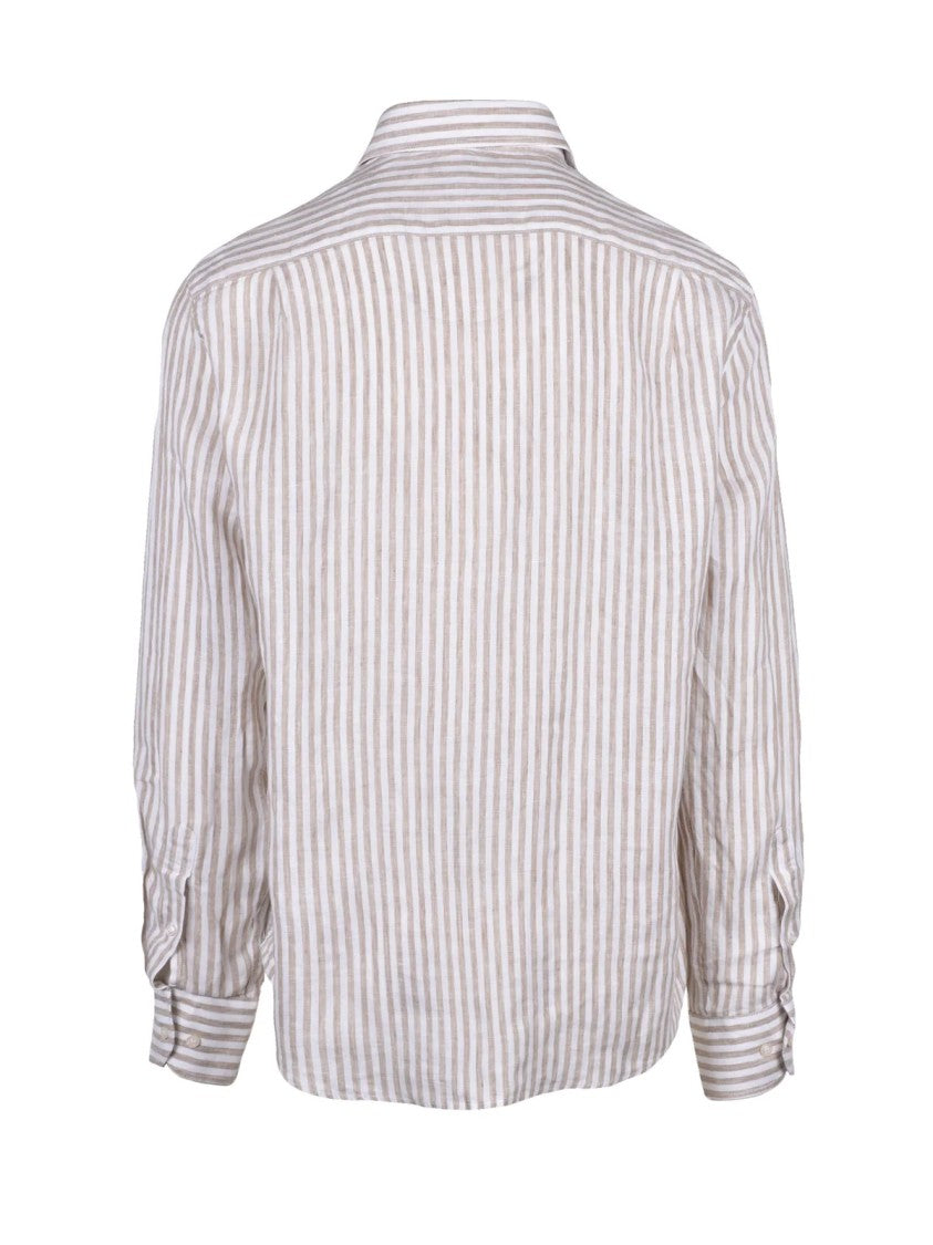 Paul & Shark White Beige Linen Shirt