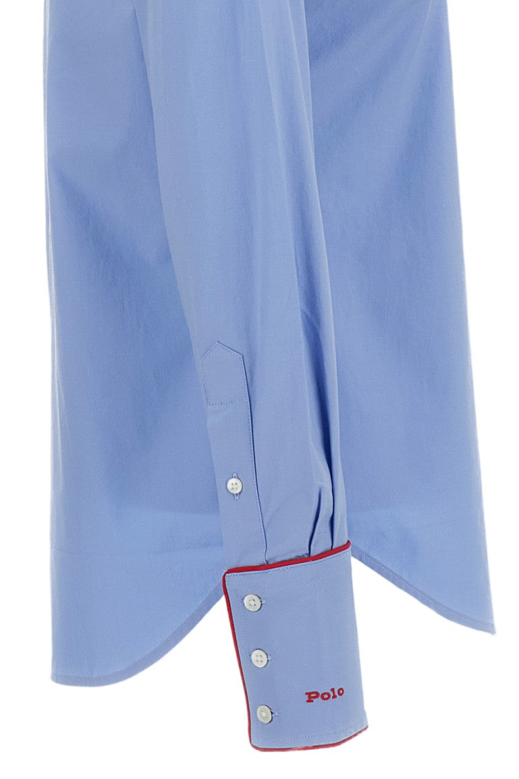 Polo Ralph Lauren Light Blue Stretch Fit Cotton Poplin Shirt