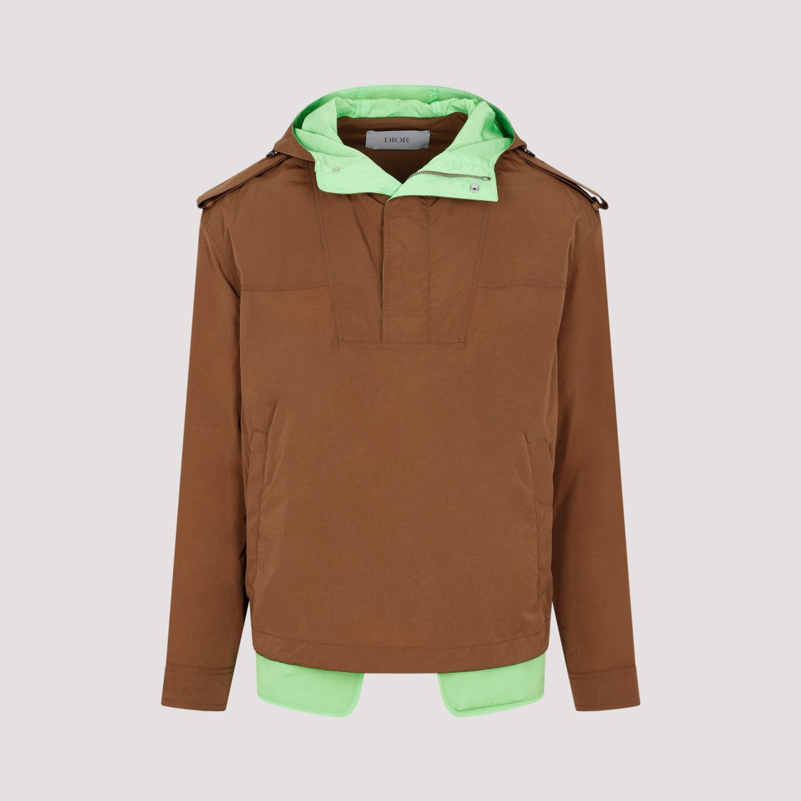 Dior Coffee Brown Hooded Anorak