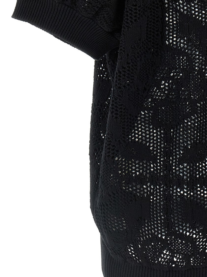 Nude Openwork Cotton Sweater