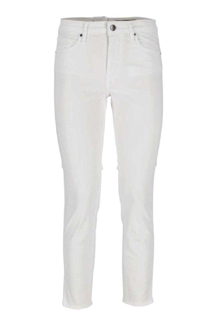 Armani Exchange High-Waisted Tapered Jeans With Five-Pocket Design