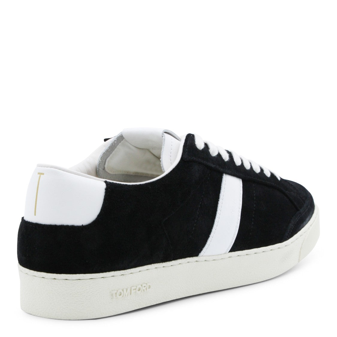Tom Ford Black Suede Leather-Sole Sneakers