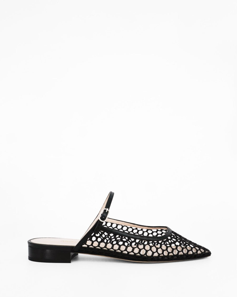 Andrea Wazen Julie Net Mule Ballerina- 15 M