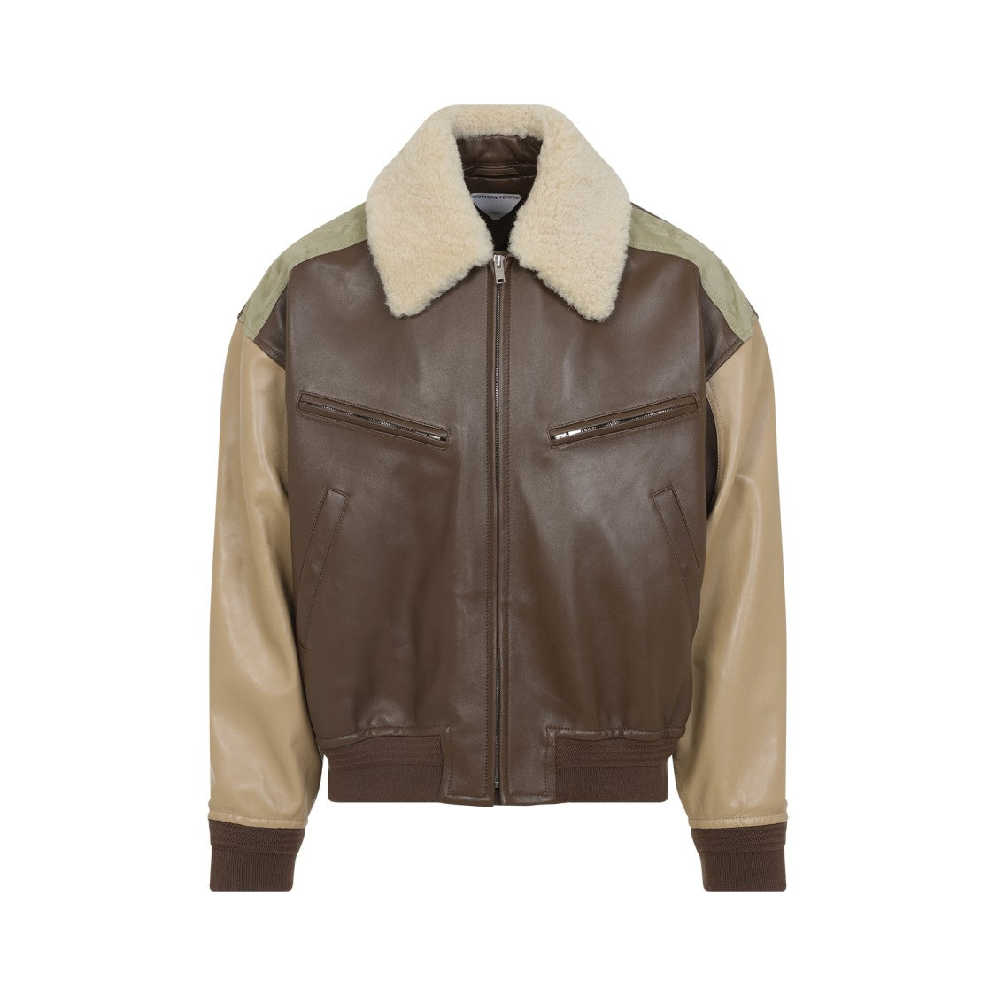 Bottega Veneta Brown Lambskin And Shearling Jacket