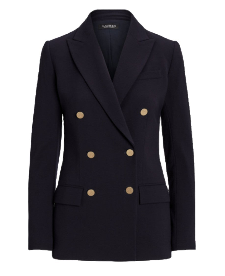 Lauren Ralph Lauren Double-Breasted Tailored Blazer With Gold-Tone Buttons