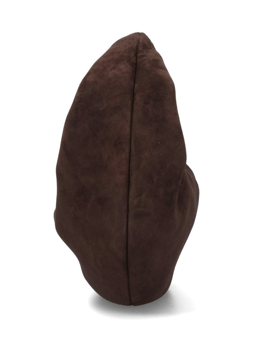 Khaite "Olivia" Hobo Bag – Dark Brown Suede