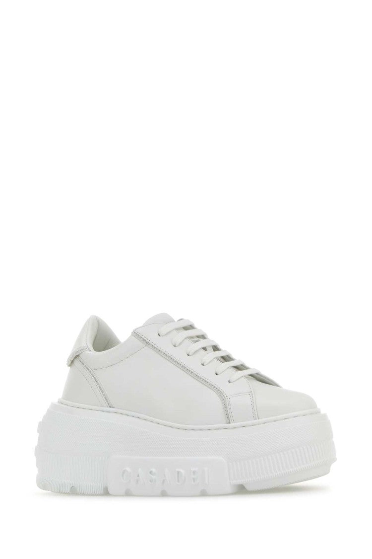 Casadei White Leather Nexus Sneakers