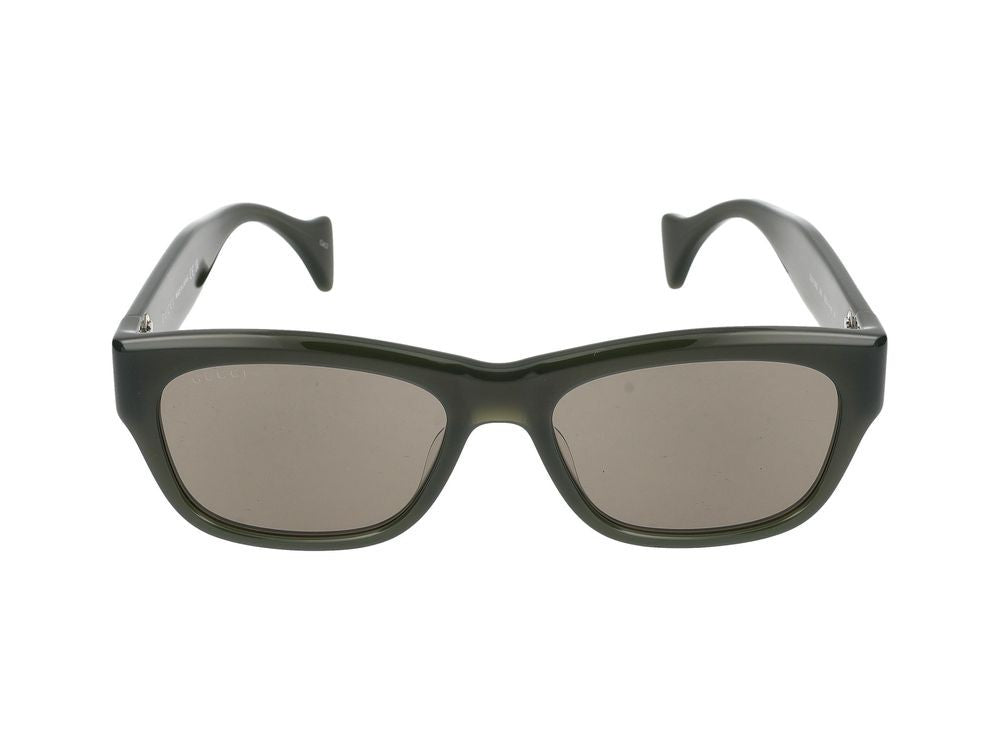 Gucci Green Metallic Accents Square Acetate Sunglasses