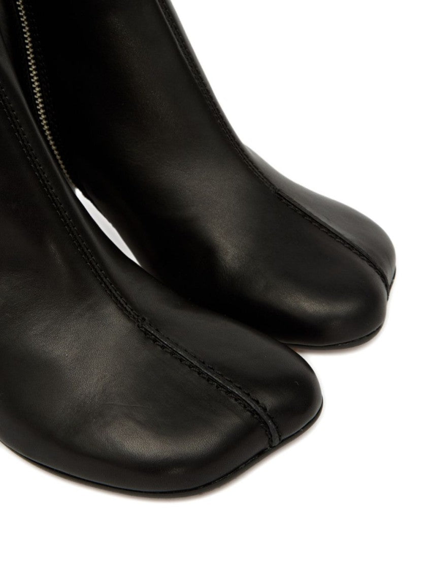 Mm6 By Maison Margiela Ankle Boots With Distinctive Seam Detail And Block Heel