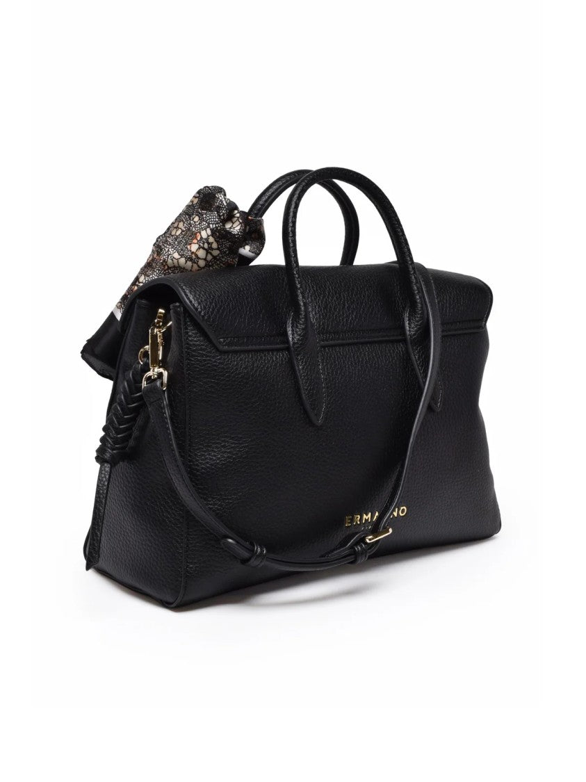 Ermanno Firenze Ermanno Firenze Violet Handbag With Structured Silhouette And Decorative Scarf